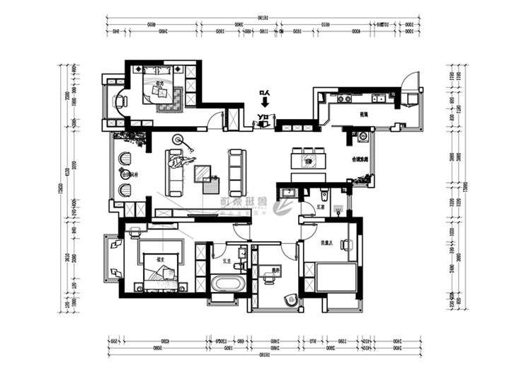 金地西沣公元北欧风格,户型图