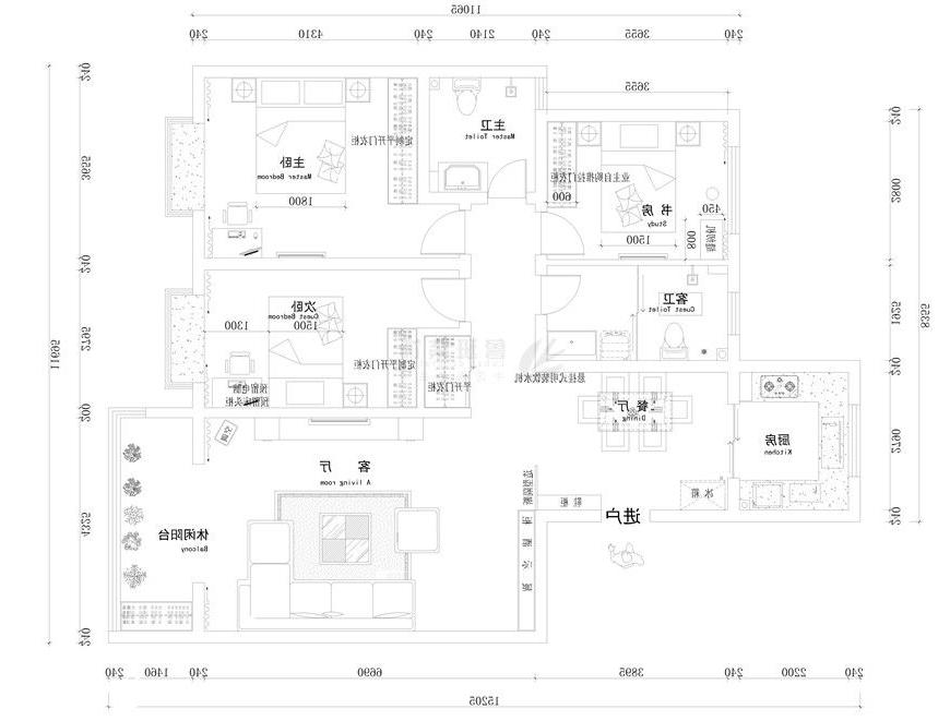 荣民宫园学府,现代风格,户型图