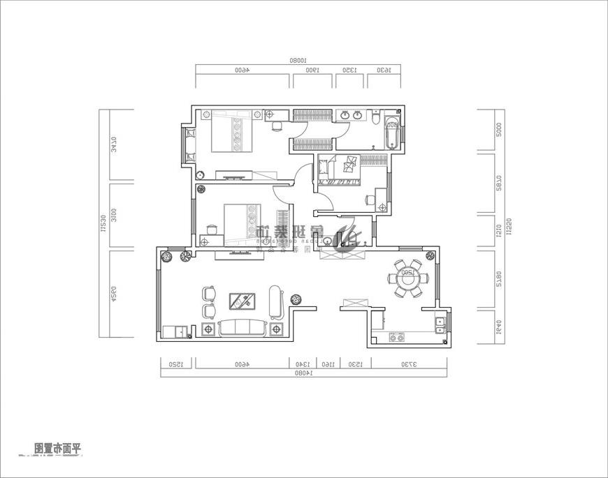 金辉世界城,简欧风格,户型图